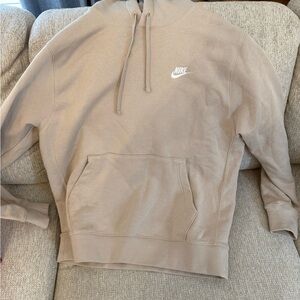 Nike Men's Beige Hoodie Sweater